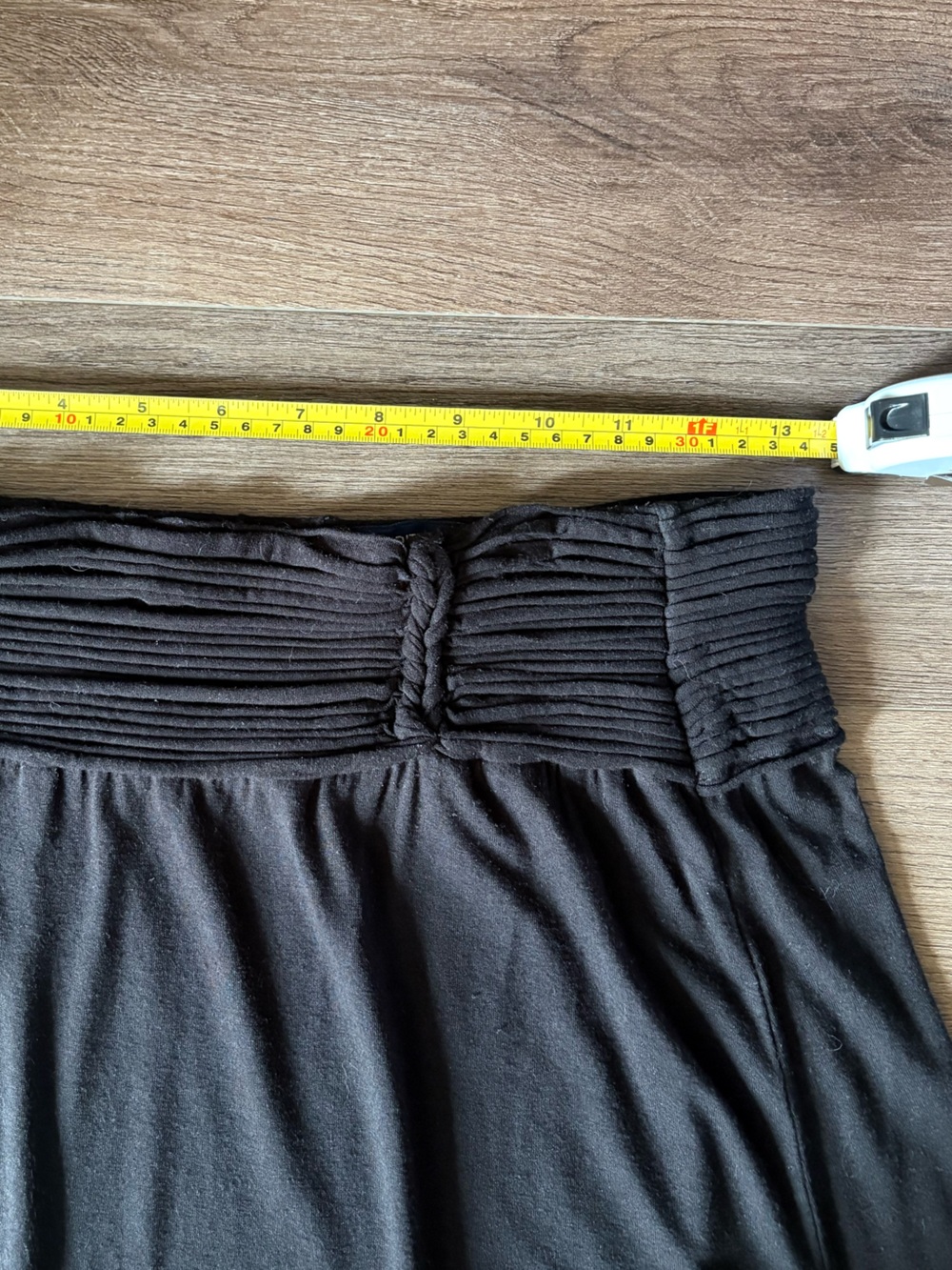 Max Edition Black Maxi Skirt with Ruched Waistband - Picture 3 of 6